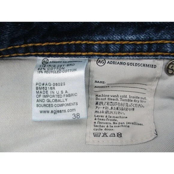 AG Adriano Goldschmied Jeans Men 38 Blue The Nomad Modern Slim Straight 38x28 - Picture 5 of 12